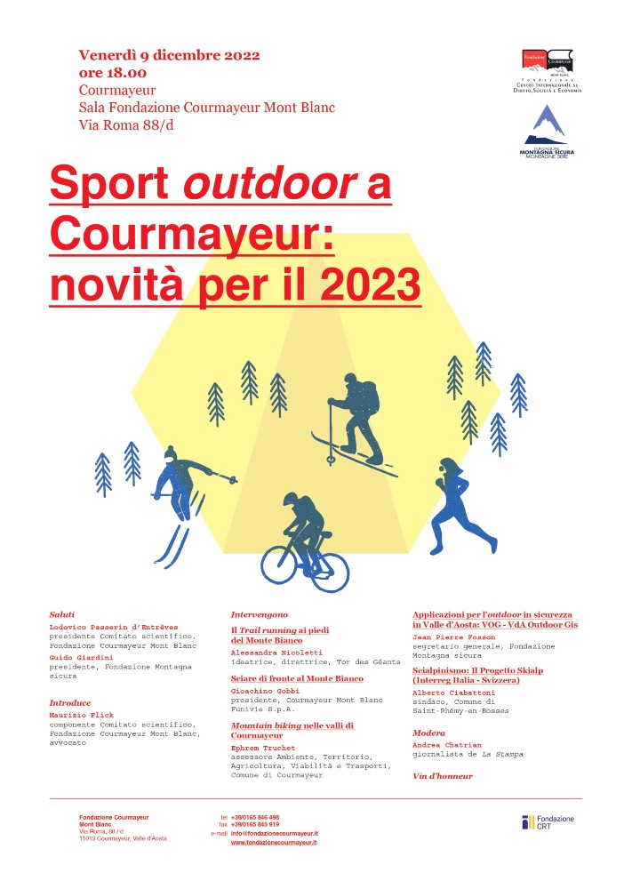 Sport outdoor a Courmayeur: novità per il 2023